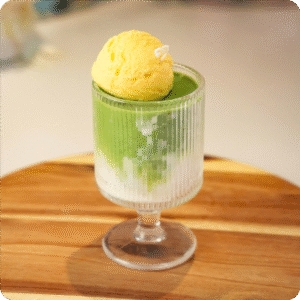 Cốc nến matcha kem