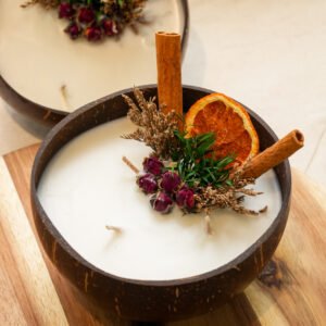 Nến gáo dừa thiên nhiên